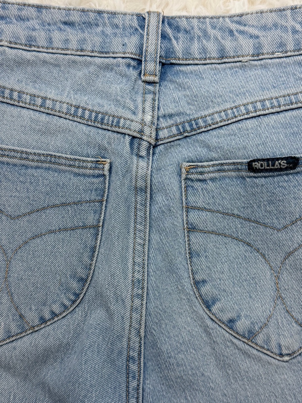 ROLLA’S Original High Rise Straight Jeans in G’day Mate Wash Cotton Size 25 - Picture 6 of 9